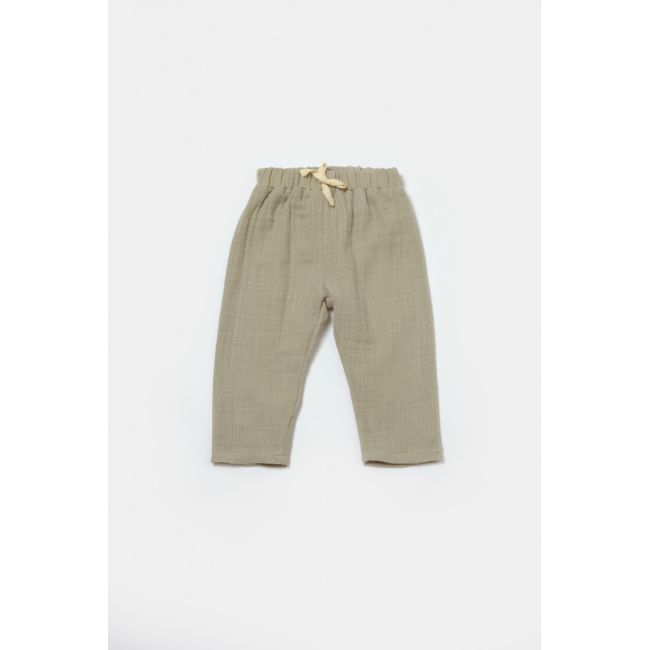 Set bluza cu nasturi si pantaloni , Winter muselin, 100% bumbac - Verde, BabyCosy (Marime: 12-18 Luni) JEMBC-CSYM7019-12