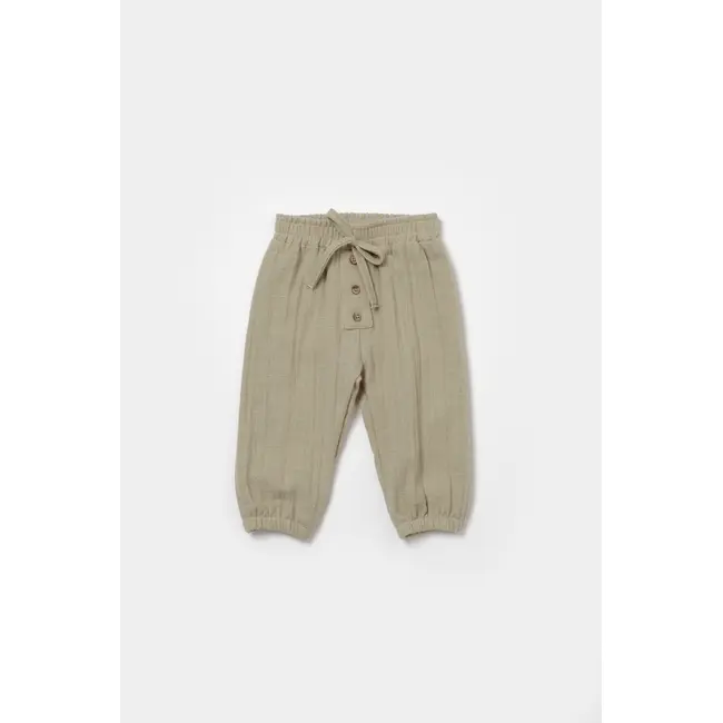 Set bluza si pantaloni, Winter muselin, 100% bumbac - Verde, BabyCosy (Marime: 18-24 Luni) JEMBC-CSYM7016-18