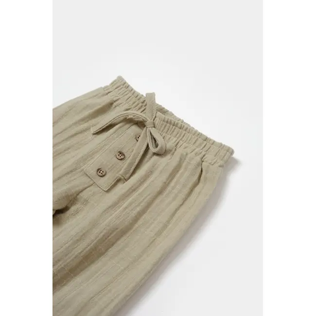 Set bluza si pantaloni, Winter muselin, 100% bumbac - Verde, BabyCosy (Marime: 18-24 Luni) JEMBC-CSYM7016-18