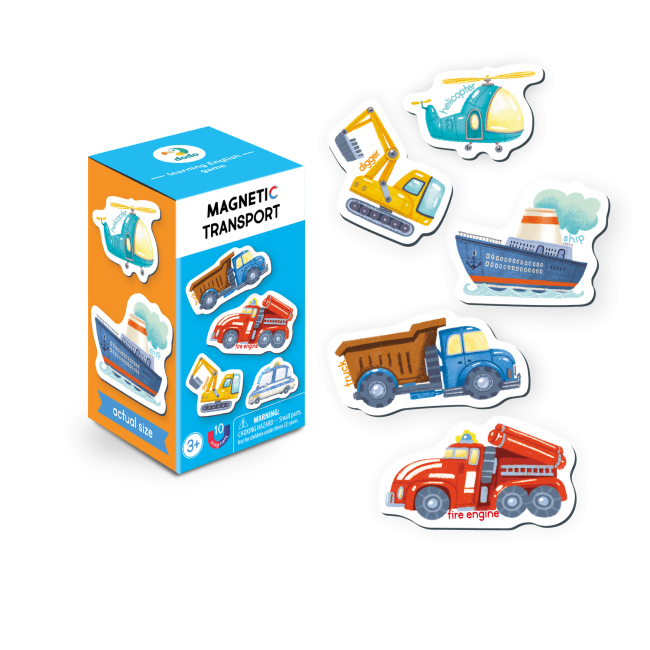 Set magnetic - invat mijloacele de transport in lb. engleza