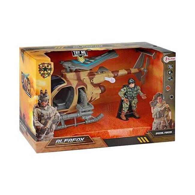 Elicopter Militar 27cm cu Sunete, Lumini si Soldat inclus Toi-Toys TT15611A BBJTT15611A_Initiala