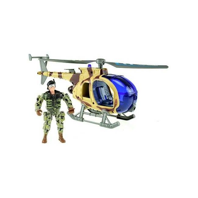 Elicopter Militar 27cm cu Sunete, Lumini si Soldat inclus Toi-Toys TT15611A BBJTT15611A_Initiala