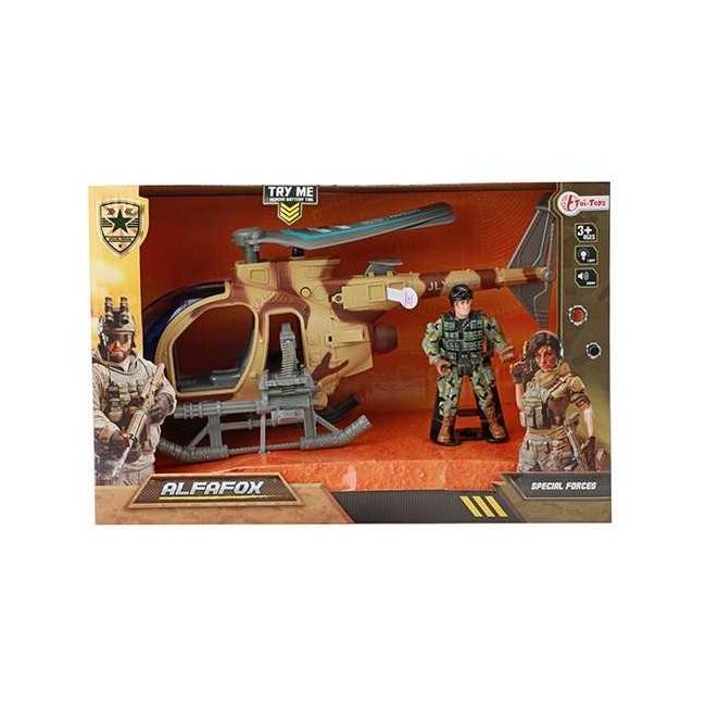 Elicopter Militar 27cm cu Sunete, Lumini si Soldat inclus Toi-Toys TT15611A BBJTT15611A_Initiala