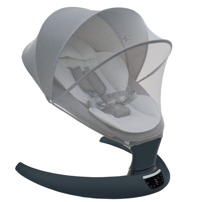 Leagan electric multifunctional pentru bebelusi AppeKids - I-Size - Powder Grey KRTAK274896