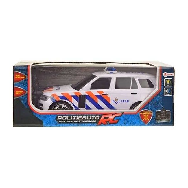 Masina de Politie cu Telecomanda, Sunete si Lumini Toi-Toys TT14071A BBJTT14071A_Alb