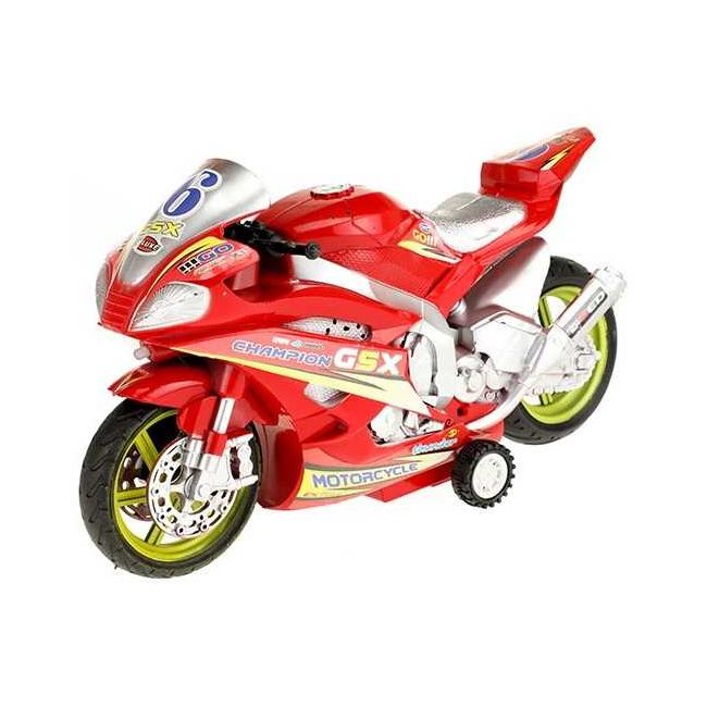 Motocicleta de Curse cu Lumini si Sunete 30 cm Toi-Toys TT29210Z BBJTT29210Z_Rosu
