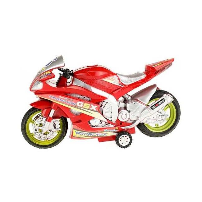 Motocicleta de Curse cu Lumini si Sunete 30 cm Toi-Toys TT29210Z BBJTT29210Z_Rosu