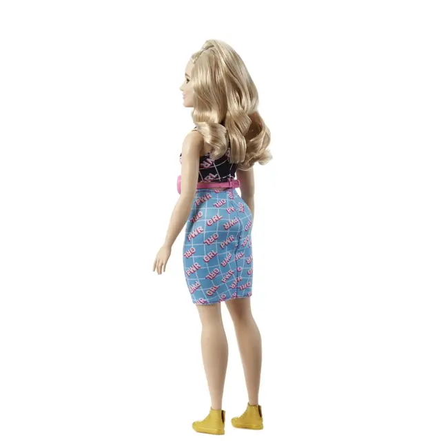 PAPUSA BARBIE FASHIONISTA BLONDA CU BORSETA ROZ VIVMTFBR37_HPF78