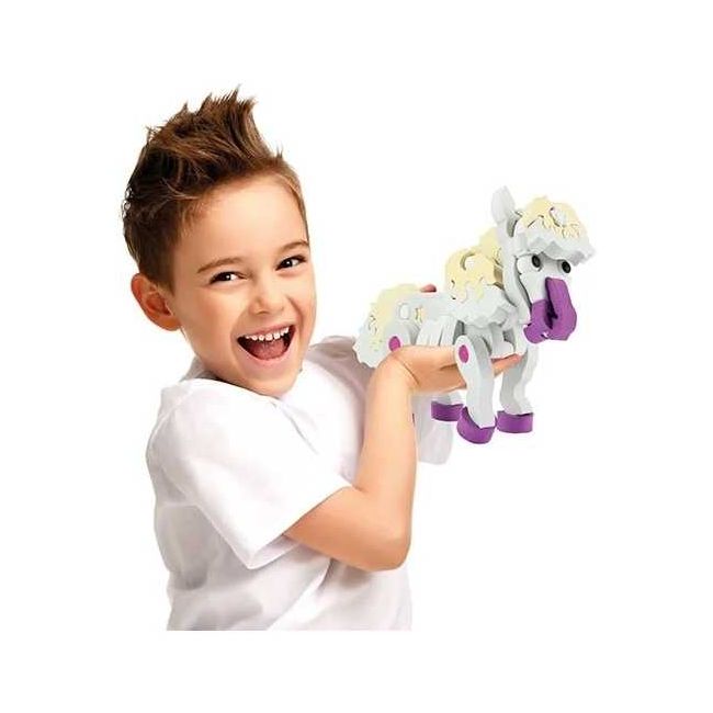Puzzle 3D Spuma Cal 59 piese Toi-Toys TT43541A BBJTT43541A_Initiala
