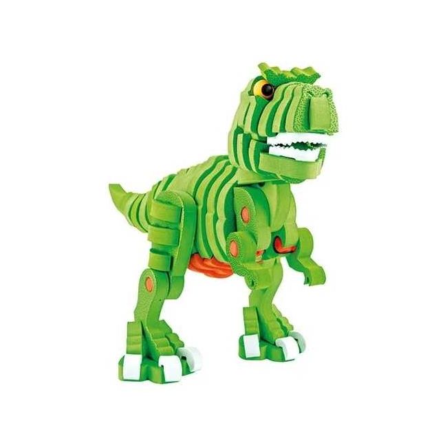 Puzzle 3D Spuma Dino T-Rex 104 piese Toi-Toys TT43542A BBJTT43542A_Verde
