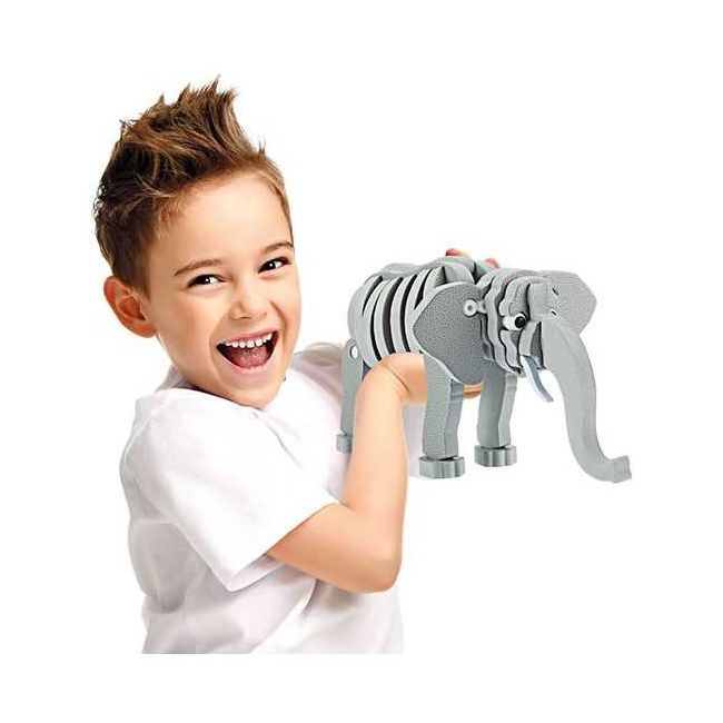 Puzzle 3D Spuma Elefant 75 piese Toi-Toys TT43545A BBJTT43545A_Gri