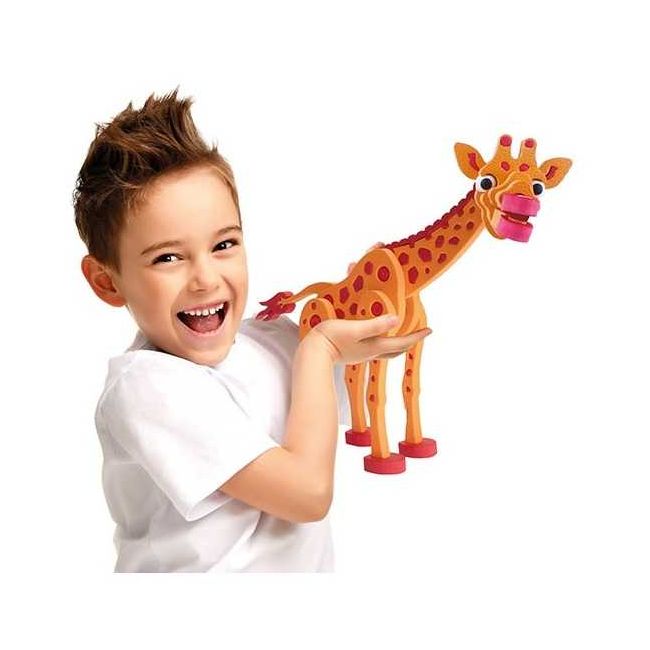 Puzzle 3D Spuma Girafa 104 piese Toi-Toys TT43547A BBJTT43547A_Portocaliu
