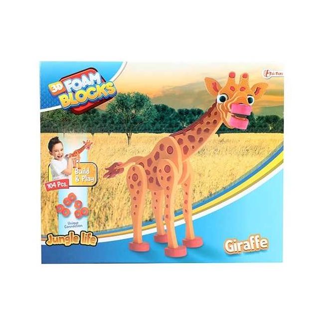 Puzzle 3D Spuma Girafa 104 piese Toi-Toys TT43547A BBJTT43547A_Portocaliu