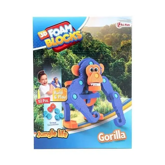 Puzzle 3D Spuma Maimutica 52 piese Toi-Toys TT43543A BBJTT43543A_Albastru