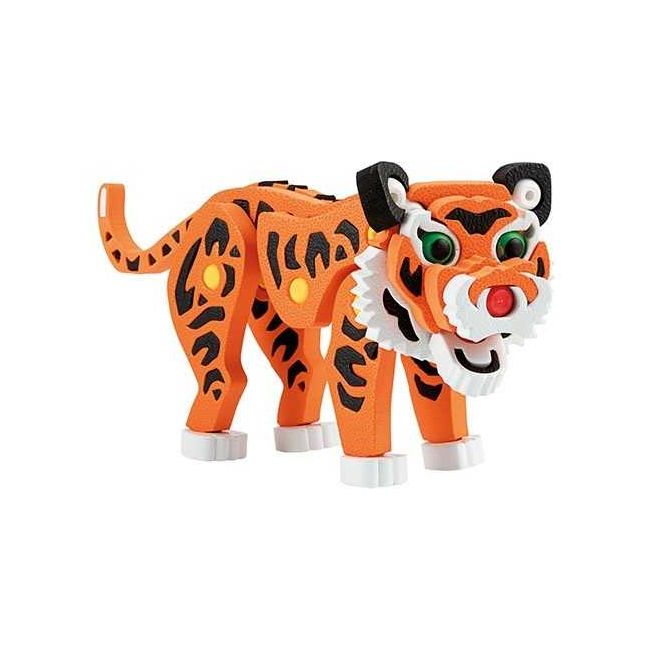 Puzzle 3D Spuma Tigru 121 piese Toi-Toys TT43546A BBJTT43546A_Portocaliu