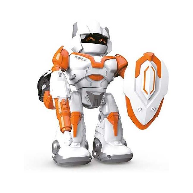 Robot Interactiv Defender cu Lumini, Sunete si Rotire 360 grade Toi-Toys TT30656A BBJTT30656A_Portocaliu