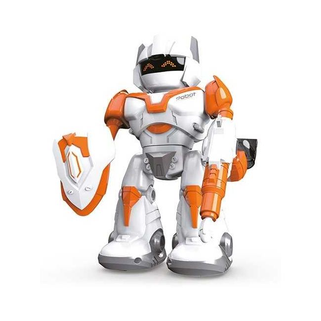 Robot Interactiv Defender cu Lumini, Sunete si Rotire 360 grade Toi-Toys TT30656A BBJTT30656A_Portocaliu