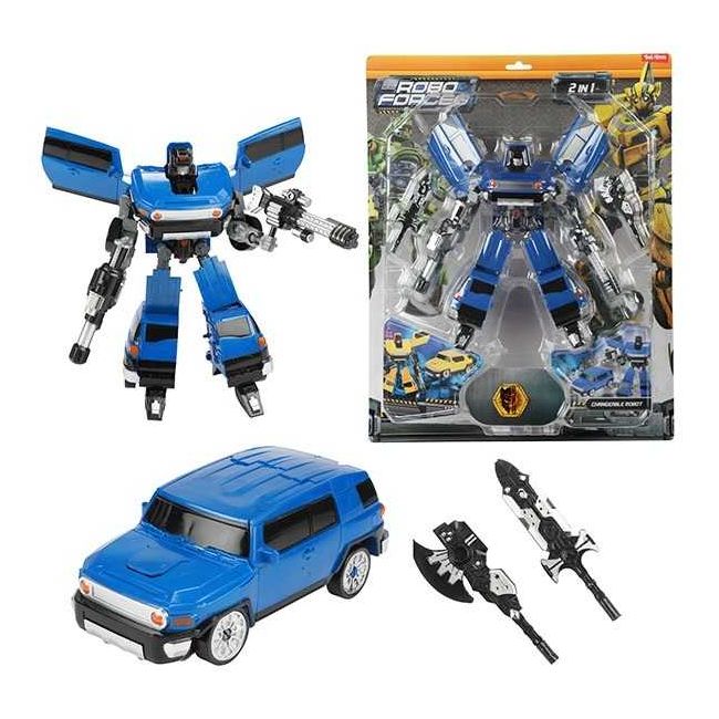 Robot Transformabil in Masina SUV Roboforces 20 cm Toi-Toys TT30087Z BBJTT30087Z_Albastru