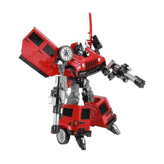 Robot Transformabil in Masina SUV Roboforces 20 cm Toi-Toys TT30087Z BBJTT30087Z_Rosu