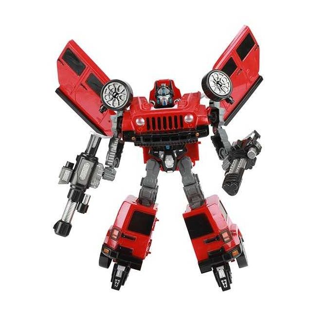 Robot Transformabil in Masina SUV Roboforces 20 cm Toi-Toys TT30087Z BBJTT30087Z_Rosu