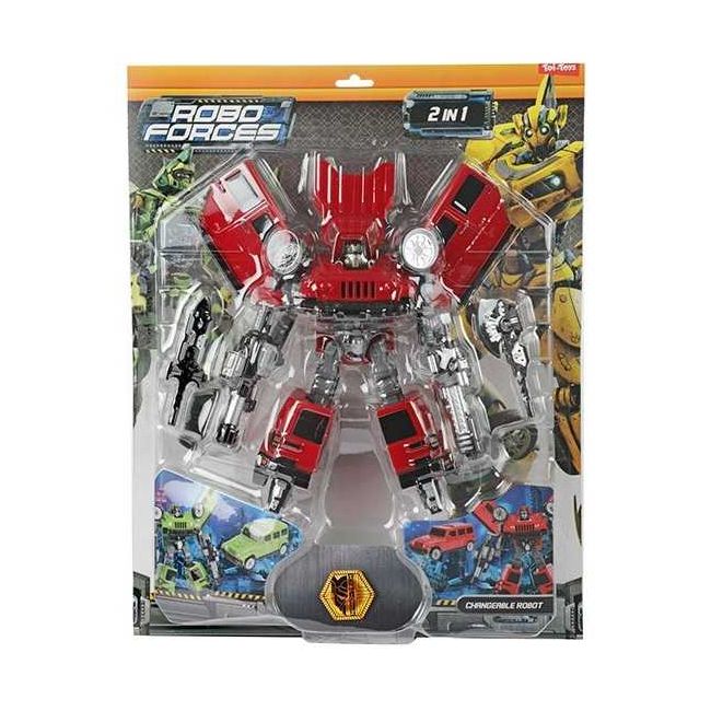 Robot Transformabil in Masina SUV Roboforces 20 cm Toi-Toys TT30087Z BBJTT30087Z_Rosu