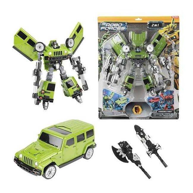 Robot Transformabil in Masina SUV Roboforces 20 cm Toi-Toys TT30087Z BBJTT30087Z_Verde