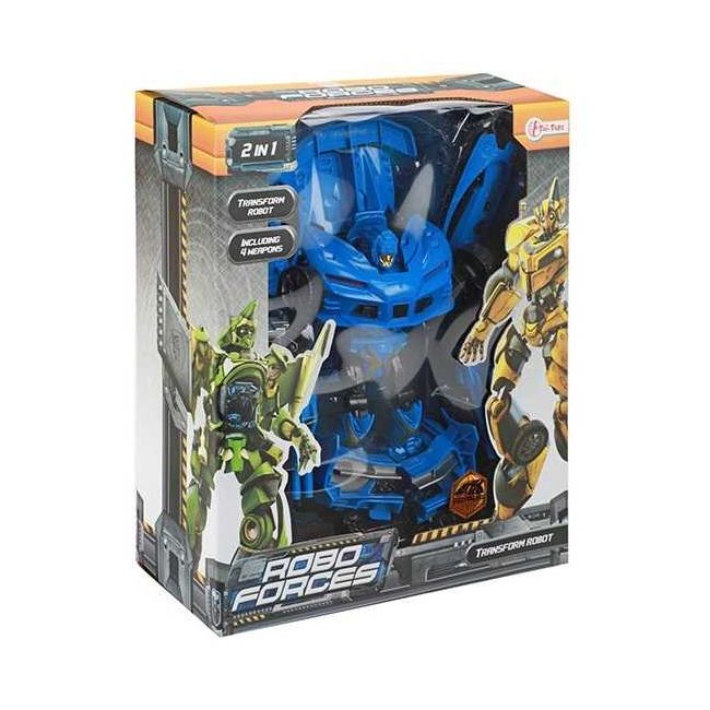 Robot Transformabil in Masina Sport Roboforces 26 cm Toi-Toys TT30090Z BBJTT30090Z_Albastru