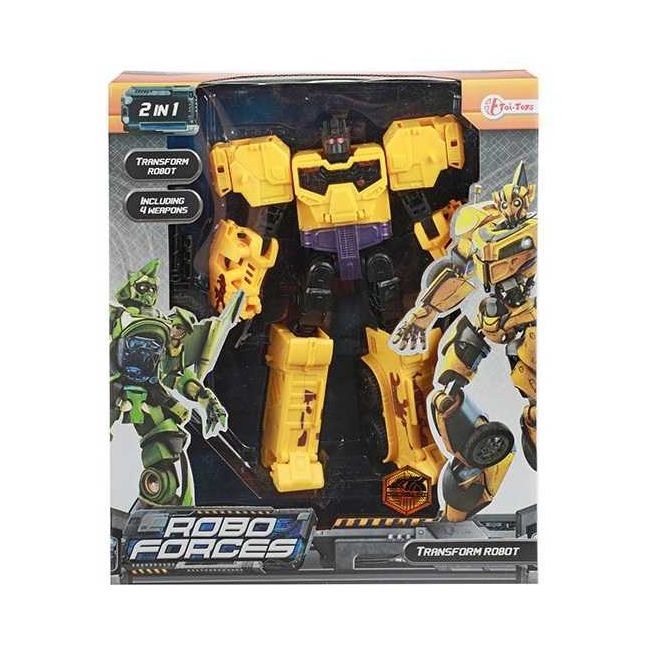 Robot Transformabil in Masina Sport Roboforces 26 cm Toi-Toys TT30090Z BBJTT30090Z_Galben