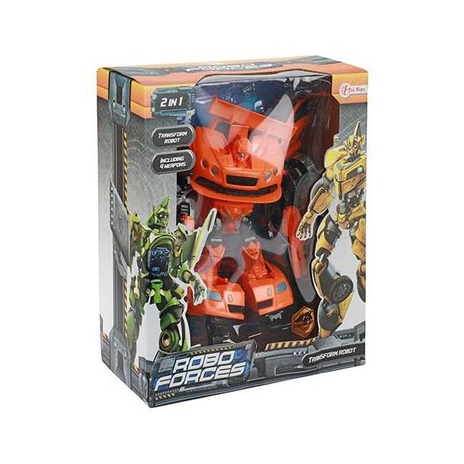 Robot Transformabil in Masina Sport Roboforces 26 cm Toi-Toys TT30090Z BBJTT30090Z_Portocaliu