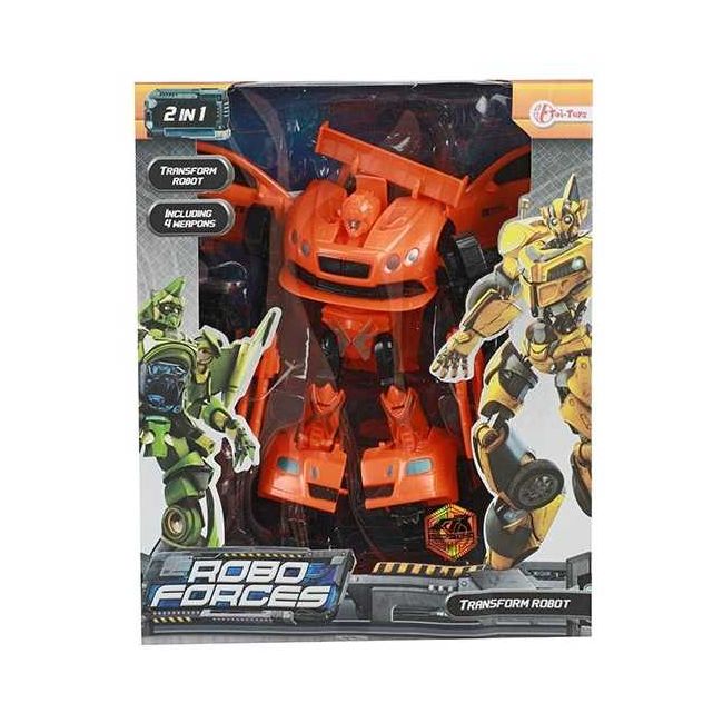 Robot Transformabil in Masina Sport Roboforces 26 cm Toi-Toys TT30090Z BBJTT30090Z_Portocaliu