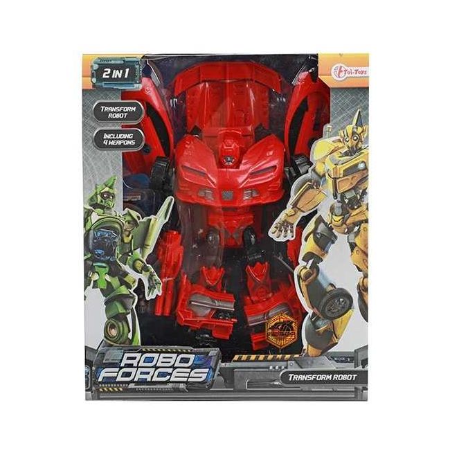 Robot Transformabil in Masina Sport Roboforces 26 cm Toi-Toys TT30090Z BBJTT30090Z_Rosu