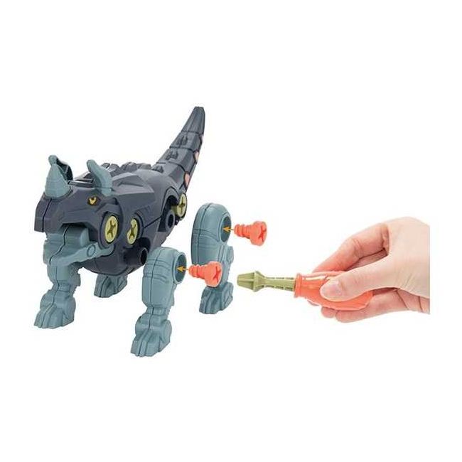Set 2 Dinozauri Demontabili cu Surubelnita Inclusa Toi-Toys TT43965Z BBJTT43965Z_Albastru