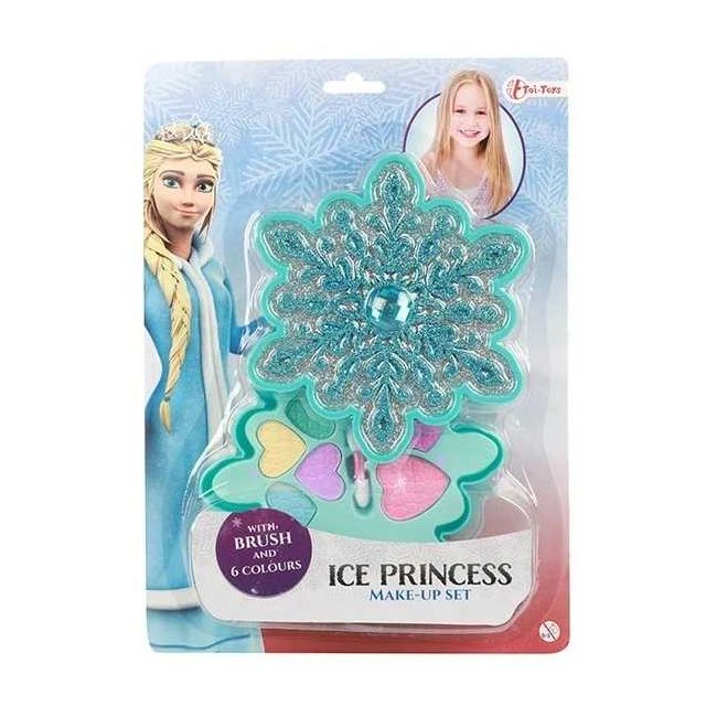 Set Machiaj Copii Ice Princess in Cutie in Forma de Fulg de Zapada Toi-Toys TT45080A BBJTT45080A_Albastru