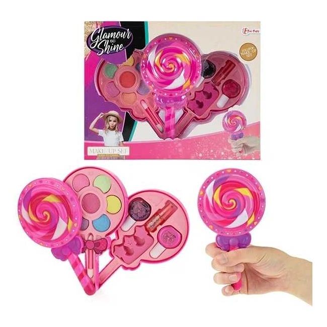 Set Machiaj Copii in Cutie in Forma de Acadea Roz Toi-Toys TT45044A BBJTT45044A_Roz