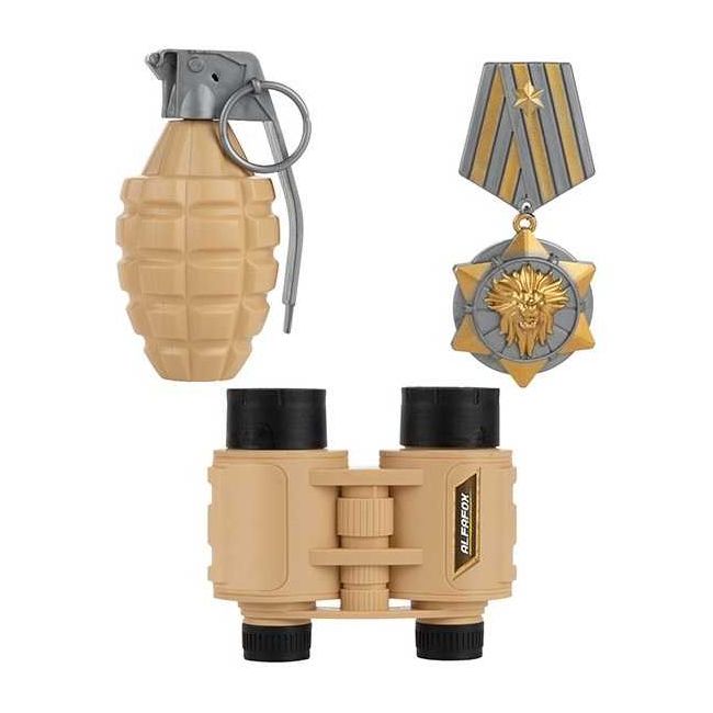 Set militar 8 piese ALFAFOX Ansamblu Militar Desert - Cu Lumini Toi-Toys TT15081A BBJTT15081A_Initiala