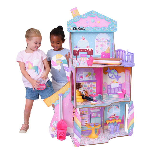 Casuta de joaca din lemn pentru papusi candy castle - okekk20242