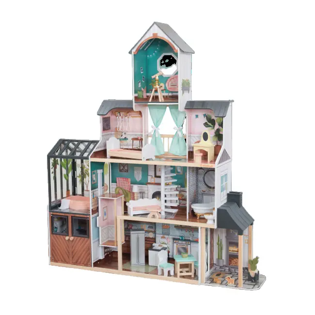 Casuta de joaca din lemn pentru papusi celeste mansion - okekk65979
