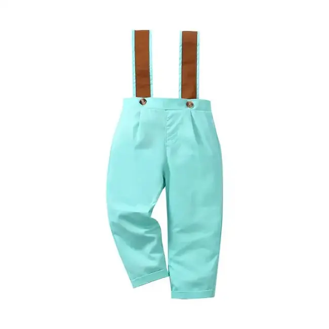 Costum elegant cu papion bleu cu crem ADtz1280-1-DE3