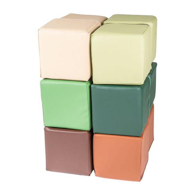 Cuburi De Jucarie Xl Din Spuma Moale Pentru Constructii, 15x15cm Cuburi Certificate, Moro Pjbkl001ie
