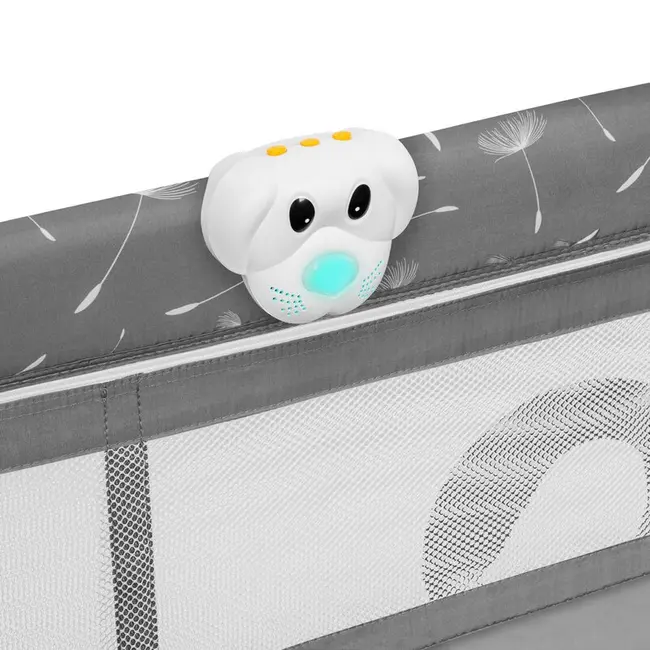 Lionelo - Patut pliant cu doua nivele Sven Plus, 120x60 cm, arcada jucarii, masuta de infasat, vibratii, melodii, conform cu standardele europeane de securitate EN716 si EN12221, Grey BYNLO-SVEN_PLUS_GREY_CONCRETE