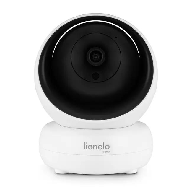Lionelo - Videofon Babyline 8.3, Cu termometru, Cu melodii, Comunicare in 2 sensuri, Rotire 360 grade, Alb BYNLOC-BABYLINE_8.3_WHITE