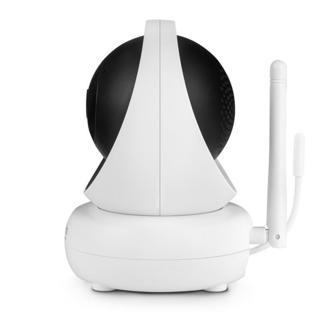 Lionelo - Videofon Babyline 8.3, Cu termometru, Cu melodii, Comunicare in 2 sensuri, Rotire 360 grade, Alb BYNLOC-BABYLINE_8.3_WHITE