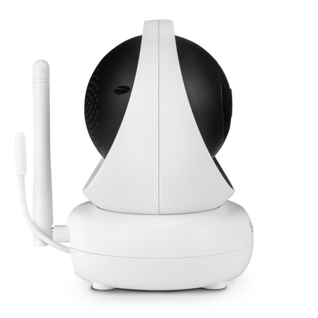 Lionelo - Videofon Babyline 8.3, Cu termometru, Cu melodii, Comunicare in 2 sensuri, Rotire 360 grade, Alb BYNLOC-BABYLINE_8.3_WHITE