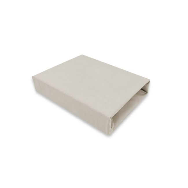 Qmini - Cearceaf cu elastic pentru patut co-sleeper, Theo, Dimensiune 85 x 46 cm, Din bumbac certificat Oeko Tex Standard 100, Beige BYN6426972024488