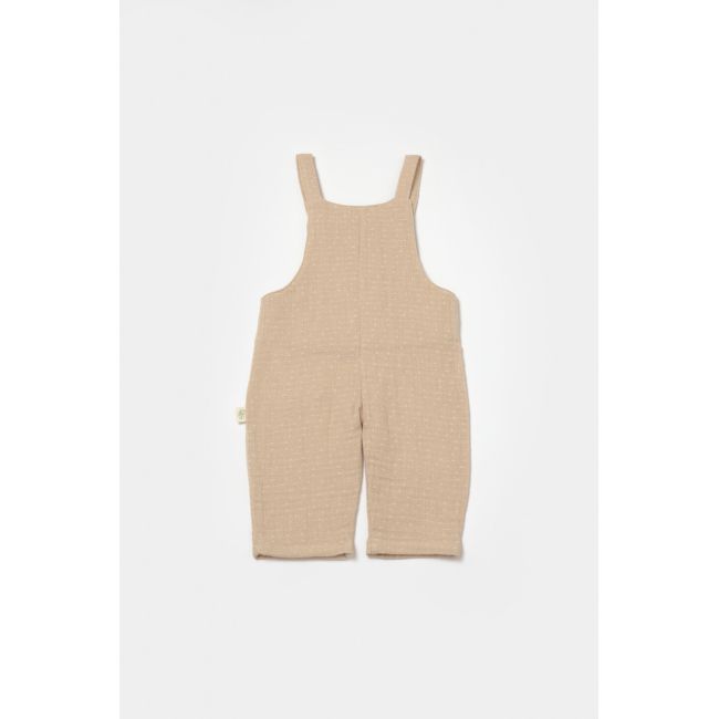 Salopeta cu bretele si buzunar, 100% bumbac - Apricot, BabyCosy (Marime: 12-18 Luni) JEMBC-CSYM7044-12