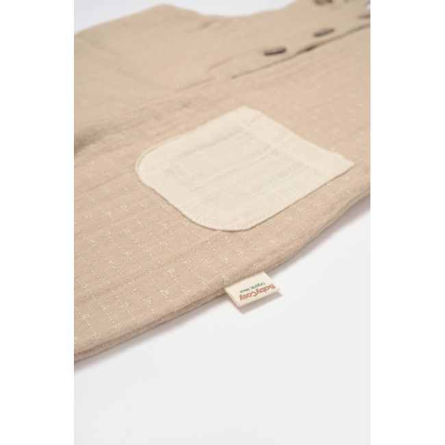 Salopeta cu bretele si buzunar, 100% bumbac - Apricot, BabyCosy (Marime: 12-18 Luni) JEMBC-CSYM7044-12