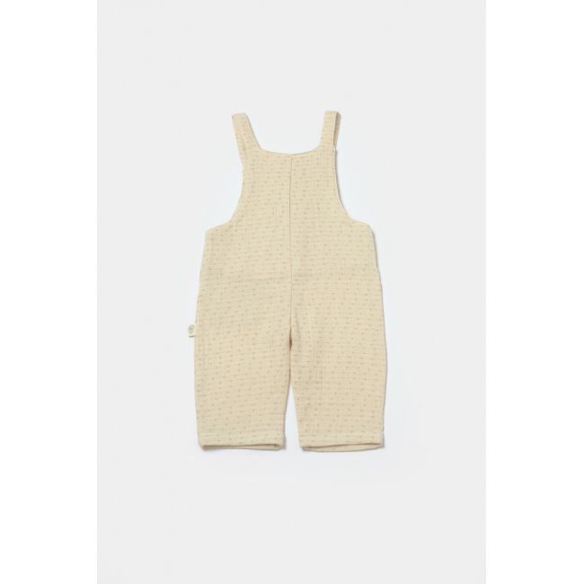 Salopeta cu bretele si buzunar, 100% bumbac - Stone, BabyCosy (Marime: 9-12 luni) JEMBC-CSYM7042-9