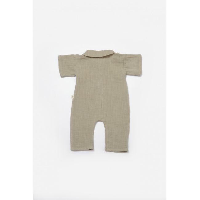 Salopeta cu maneca scurta si nasturei Sheep, 100% bumbac - Verde, BabyCosy (Marime: 6-9 luni) JEMBC-CSYM7040-6