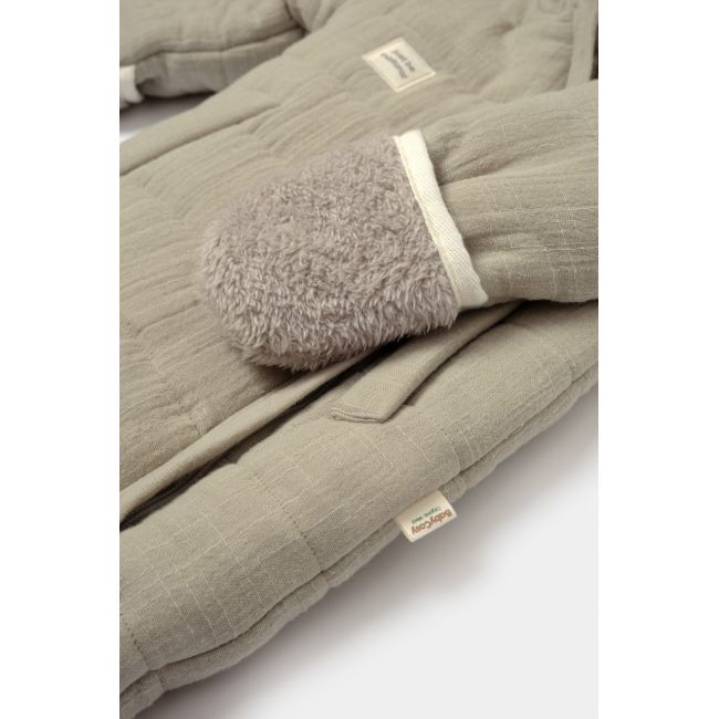 Salopeta de iarna pentru bebelusi, Winter muselin, 100% bumbac - Verde, BabyCosy (Marime: 12-18 Luni) JEMBC-CSYM7052-12