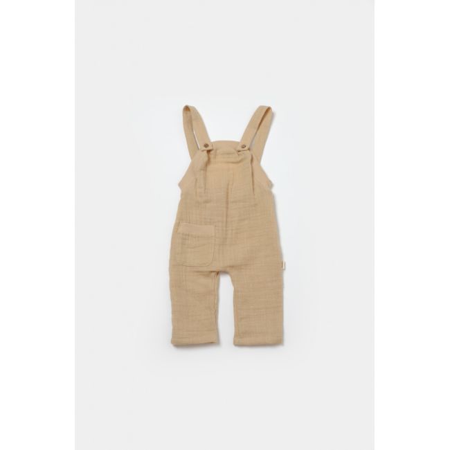 Set bluza si salopeta, Winter muselin, 100% bumbac - Apricot, BabyCosy (Marime: 3-6 Luni) JEMBC-CSYM7047-3